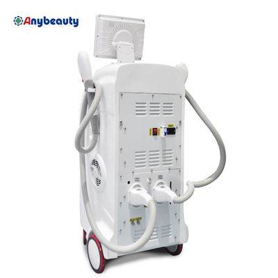 Two Handles Super Shr Laser Hair Removal Machine 2000w In Pure White Color