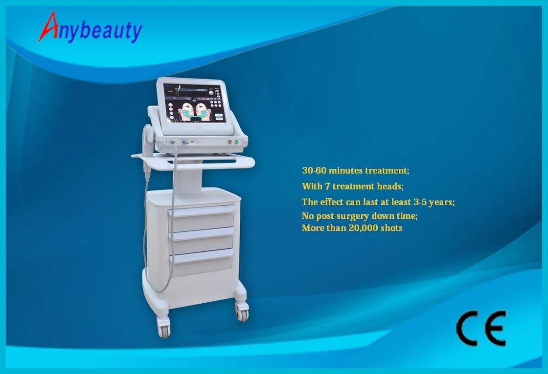 30-60 minutes treatment time with 7 treatment heads hifu machine for face lift