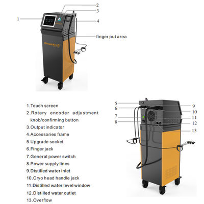 Black 120VA Non Surgical Face Lift Machine Standing Body Slimming Machine