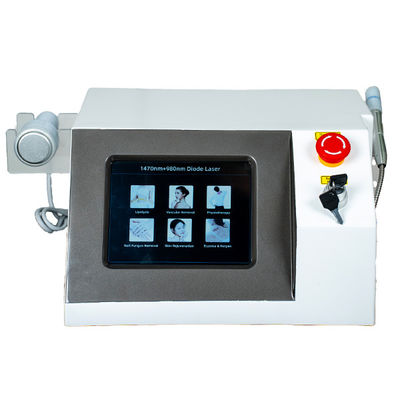 980nm and 1470nm Diode Laser Therapy Device with 30W Output Power for Vascular Removal and Skin Rejuvenation